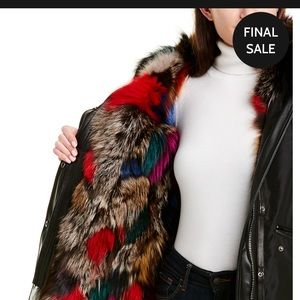 Nicole Benisti Belleville Leather-Trim Coat